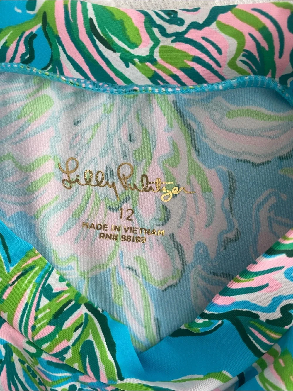 Lilly Pulitzer Girls' Turquoise Floral Long-Sleeve Rashguard Set